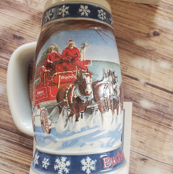 Set of TWO Budweiser Holiday Steins - Picture 3 of 4